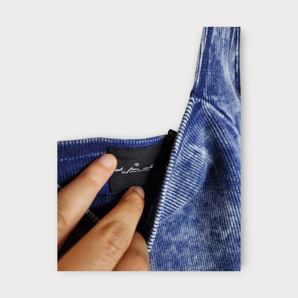 NEW Out From Under Drew Seamless Ribbed Bra Top Blue Women's Large - Picture 3 of 6